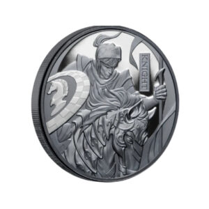 2024 Chess Knight $1 Silver Coin (1oz) with Black Proof Finish