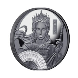 2025 Chess Queen $1 Silver Coin (1oz) with Black Proof Finish