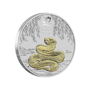 2025 Lunar Year of the Snake Gold Plated $1 Silver Proof Coin (1oz)